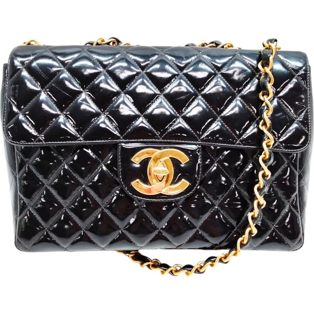 3561485AZ (X6) Chanel Crossbody Bag Deca Matelasse Black Enamel